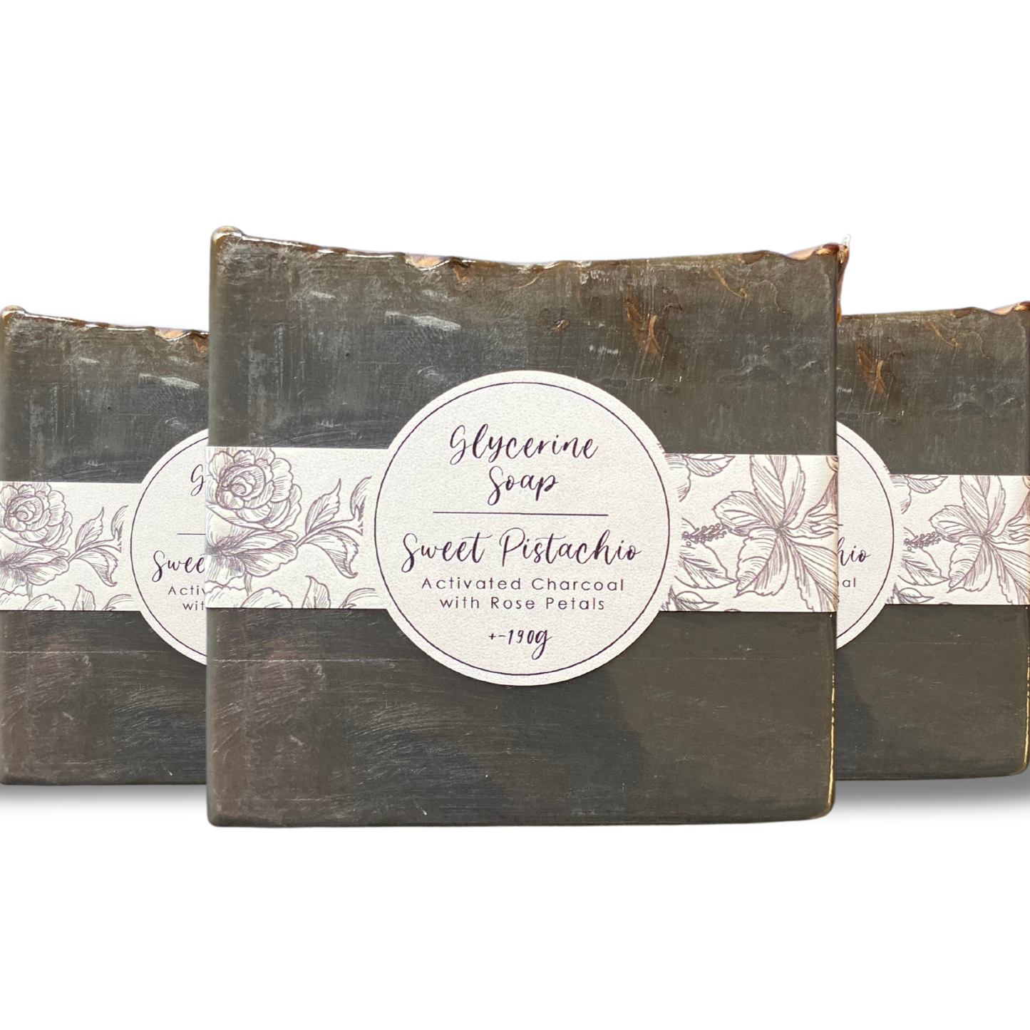 Sweet Pistachio Soap Bar with Activated Charcoal